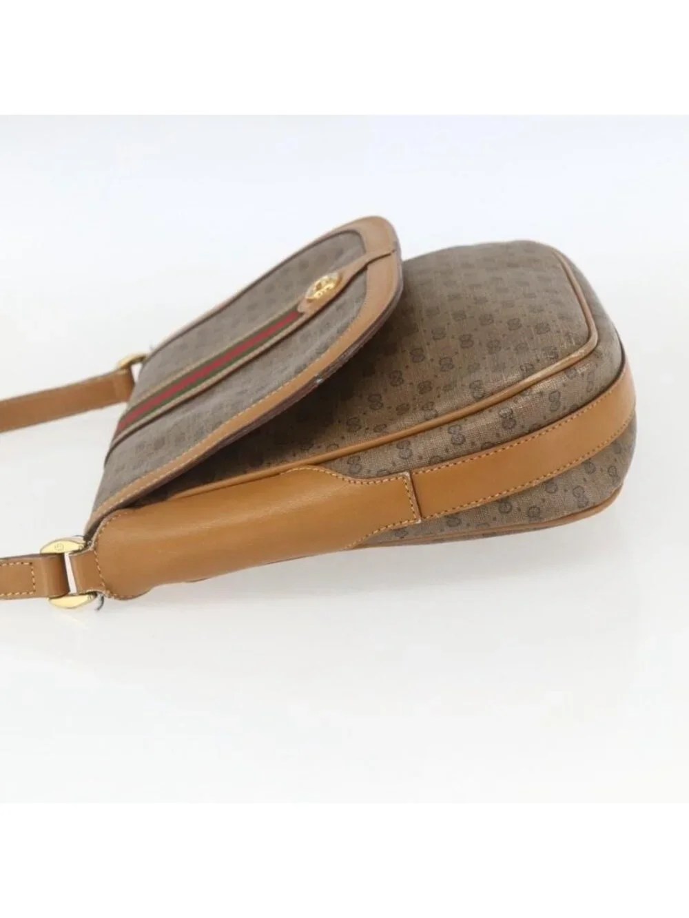 Authentic GUCCI Micro GG Supreme Web Sherry Line Bag PVC Beige 001 115 0914 - Picture 11 of 16
